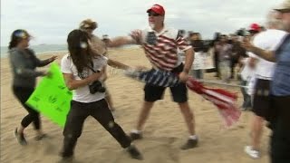 Trump rally turns violent [upl. by Annot]