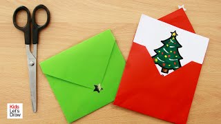 Aprende hacer SOBRES para Tarjetas Navideñas en 1 MINUTO DIY [upl. by Haldas]