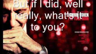 leonard Cohen Hallelujah  lyrics [upl. by Rodolfo260]