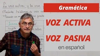 La voz activa y la voz pasiva en español [upl. by Levenson]