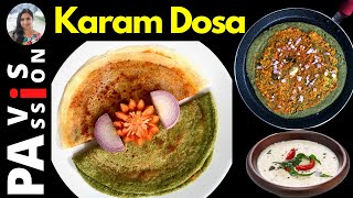 Karam Dosa Recipe  Ulli Karam Dosa Recipe 2 ways [upl. by Aemat]