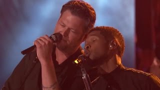 Usher Goes Country Covers Blake Sheltons Neon Light During Live Performance [upl. by Loredo624]