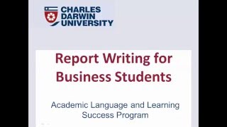 Report writing for business students [upl. by Antebi]