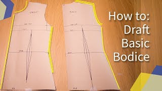 DETAILED HOW TO MAKE BASIC BODICE BLOCK PATTERN  KIM DAVE [upl. by Caniff]