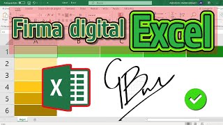 Como hacer una firma digital en excel 2020 [upl. by Nicholle]