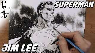 Jim Lee drawing Superman during Twitch stream [upl. by Llereg]