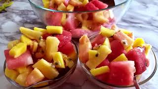 Comment faire la salade de fruits tropicaux [upl. by Odlanier]