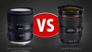 Lens Comparison Tamron 2470 f28 G2 vs Canon 2470 f28 L II Corrected [upl. by Nacim]