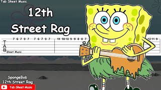 SpongeBob  12th Street Rag Guitar Tutorial [upl. by Anecusa]