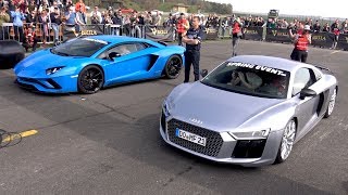 Audi R8 V10 Plus vs Lamborghini Aventador S [upl. by Anna]