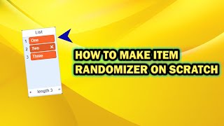 How to MAKE ITEM RANDOMIZER ON SCRATCH 2020 [upl. by Urbai]