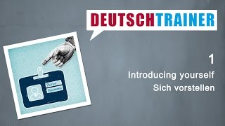 German for beginners A1A2  Deutschtrainer Introducing yourself [upl. by Ahsikam]