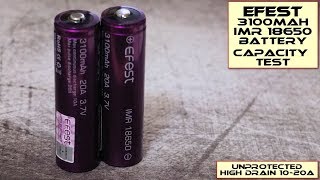 Efest Purple IMR 18650 3100mAh Capacity Test [upl. by Bresee]