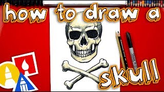 How To Draw A Realistic Skull And Crossbones [upl. by Chappy]