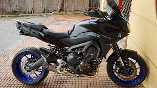 Yamaha Tracer 900 MT09 BeforeAfter SC Project Exhaust Sound [upl. by Gayl]