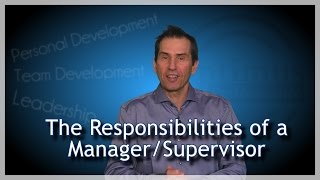 Responsibilities of a Manager amp Supervisor [upl. by Meghan508]