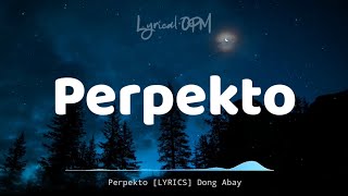 Perpekto LYRICS Dong Abay [upl. by Schaefer709]