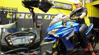 HealTech QuickShifter easy QSE  Dyno test run Suzuki GSXS1000F [upl. by Giacinta]