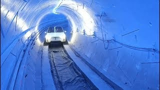 Elon Musk shows off highspeed tunnel beneath Los Angeles [upl. by Alric10]