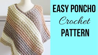 Crochet Poncho Pattern for Women [upl. by Einnel]