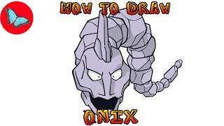 How To Draw Pokemon  Onix  Drawing Animals [upl. by Patty]