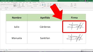 Como hacer una firma digital en Excel [upl. by Goodden]