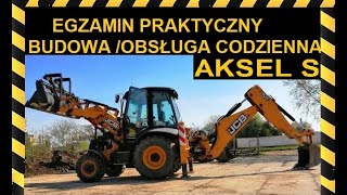 Koparko ładowarka Egzamin praktyczny omówienie JCB 3CX budowa osprzety Backhoe loader JCB 3CX [upl. by Sirod352]