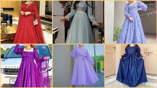 Simple Frock Designs 2022  How to design Plan fabric for casual and Formal frock [upl. by Francoise742]