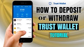 How to DEPOSIT or WITHDRAW on TRUST WALLET  Bitcoin App Tutorial [upl. by Gnoix]