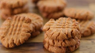 3Ingredient Peanut Butter Cookies Recipe [upl. by Coit24]