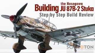 Building The Hasegawa JU 87B2 Stuka Scale Model Aircraft [upl. by Euqinoj]