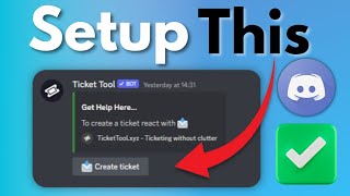 How To SETUP Ticket Tool In Your Discord Server UPDATED [upl. by Nwahsan516]