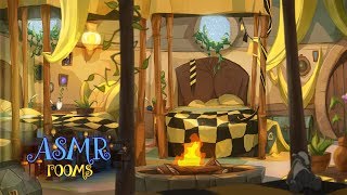 Harry Potter Inspired Ambience  💛 Hufflepuff Dormitory 🖤  Warm and Cozy soundscape w Fireplace [upl. by Troy]