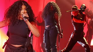 GRAMMYs SZA Dodges Swords in Kill Bill Performance [upl. by Droffats]