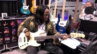 Verdine White  Sadowsky bass NAMM 2017 Smooth Jazz Family [upl. by Reni]