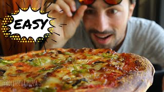 PIZZA LA PLUS FACILE DU MONDE 😲 Pizza Maison Moelleuse  Professeur Pizza [upl. by Yanrahs]