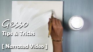 What is Gesso How to use Gesso on Acrylic Painting step by step Narrated Video [upl. by Rehprotsirhc]