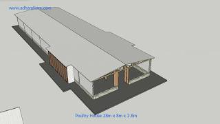 Modern Poultry House  3D Presentation  ADHAM Farm Equipment Manufacturing [upl. by Danette]