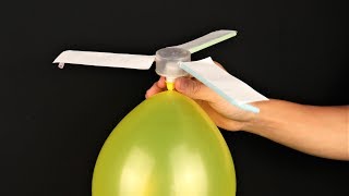 How to Make Flying Balloon Helicopter Flying Toy [upl. by Crutcher]