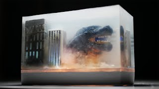 How To Make Godzilla in the City Diorama  Polymer Clay  Epoxy resin [upl. by Esta]