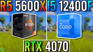 RTX 4070  Ryzen 5 5600X vs Intel i5 12400F [upl. by Veradia]