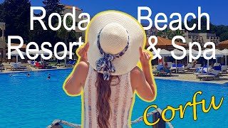 Roda Beach Resort amp Spa  Corfu Greece 2021  beautiful impression [upl. by Nallaf]