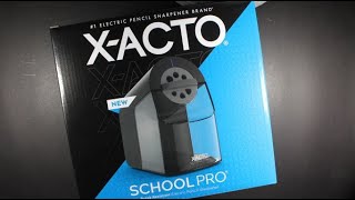 XActo School Pro Electric Pencil Sharpener Review [upl. by Teplica53]