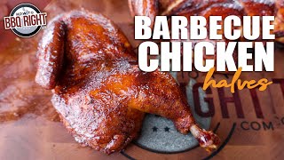 The JUICIEST Way to Smoke Barbecue Chicken… [upl. by Adnolor]