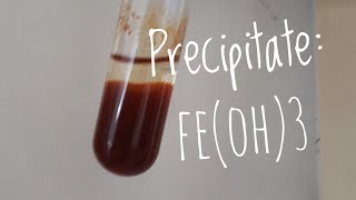 FeCl3  NaOH reaction FeOH3 precipitate formation [upl. by Ait433]