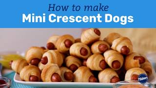 How to Make Mini Crescent Dogs  Pillsbury Basics [upl. by Ayotna]