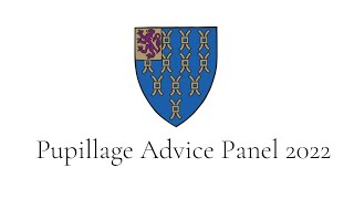 Pupillage Advice Panel 2022 [upl. by Teak]