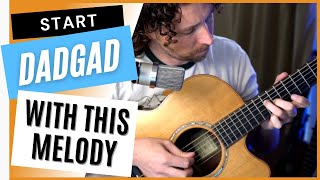 Beautiful Fingerstyle Melody in DADGAD Tuning  Tabs amp Chords [upl. by Alemac]