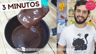 COMO FAZER CALDA DE CHOCOLATE EM MENOS DE 3 MINUTOS [upl. by Zerelda894]