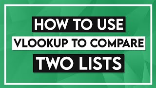 How to Use VLOOKUP to Compare Two Lists [upl. by Darn]